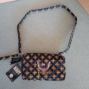 Vera Bradley RDIF All in One Navy & Gold Crossbody U. S. Military Navy